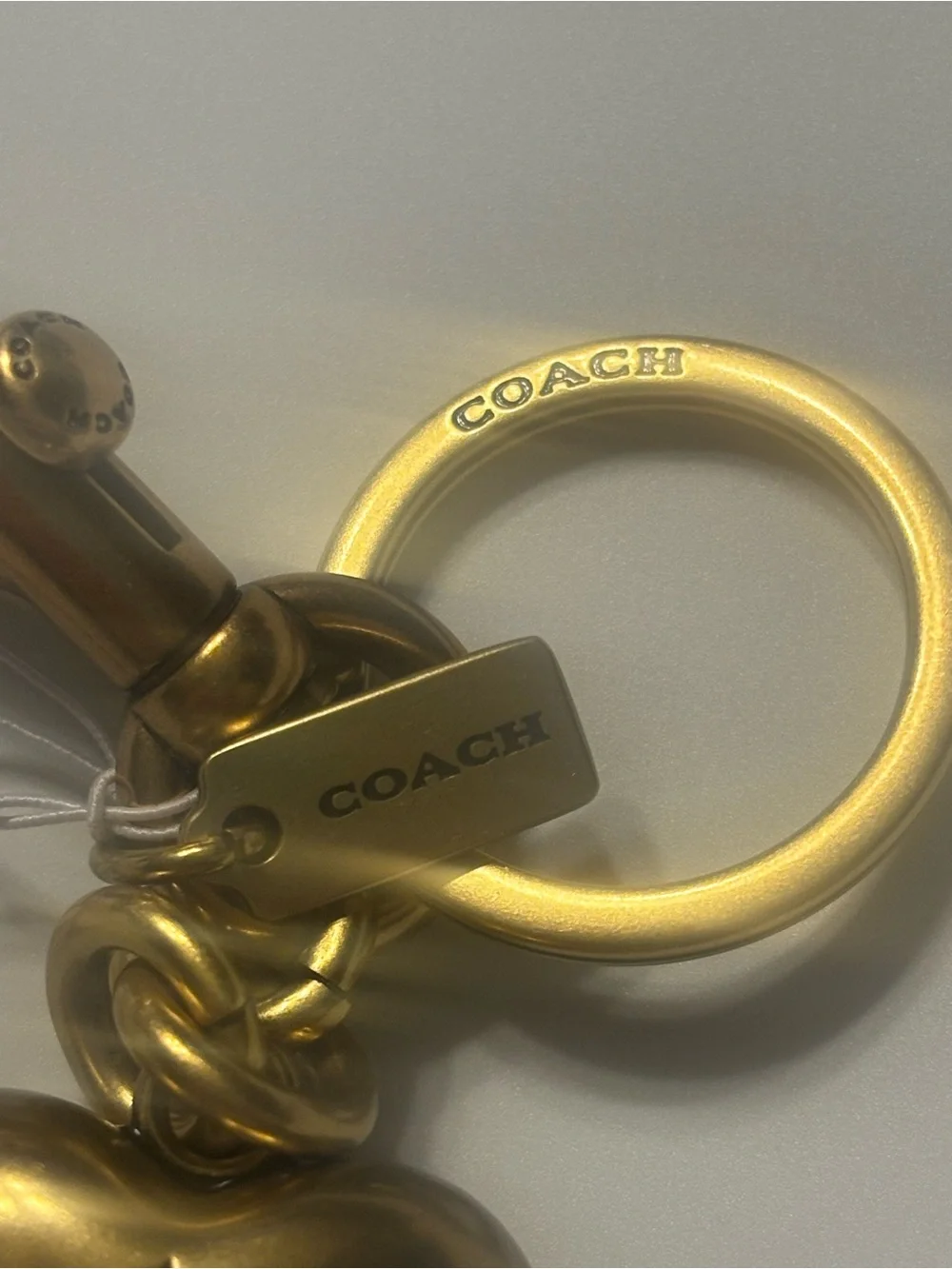 Coach Gold Heart & Star Bag Charm